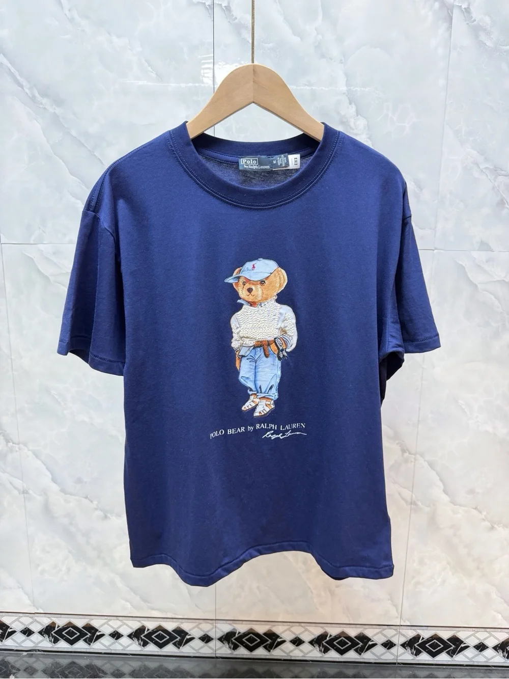 Polo by Ralph Lauren Navy Blue Bear Graphic Short Sleeve Tee